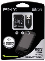 Pny MicroSDHC Mobility Pack 8GB (SDU8GBHC4OPTKAD4-EF)